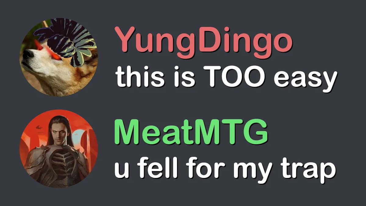 MagicOnline's tweet image. #MTGOMasters returns in 2025 on YouTube! In our first Creator vs. Creator spectacle match, @YungDingoMTG duels against @MeatMTG in post-ban Modern! 

📺 youtu.be/Lu5Mo2bHqVc