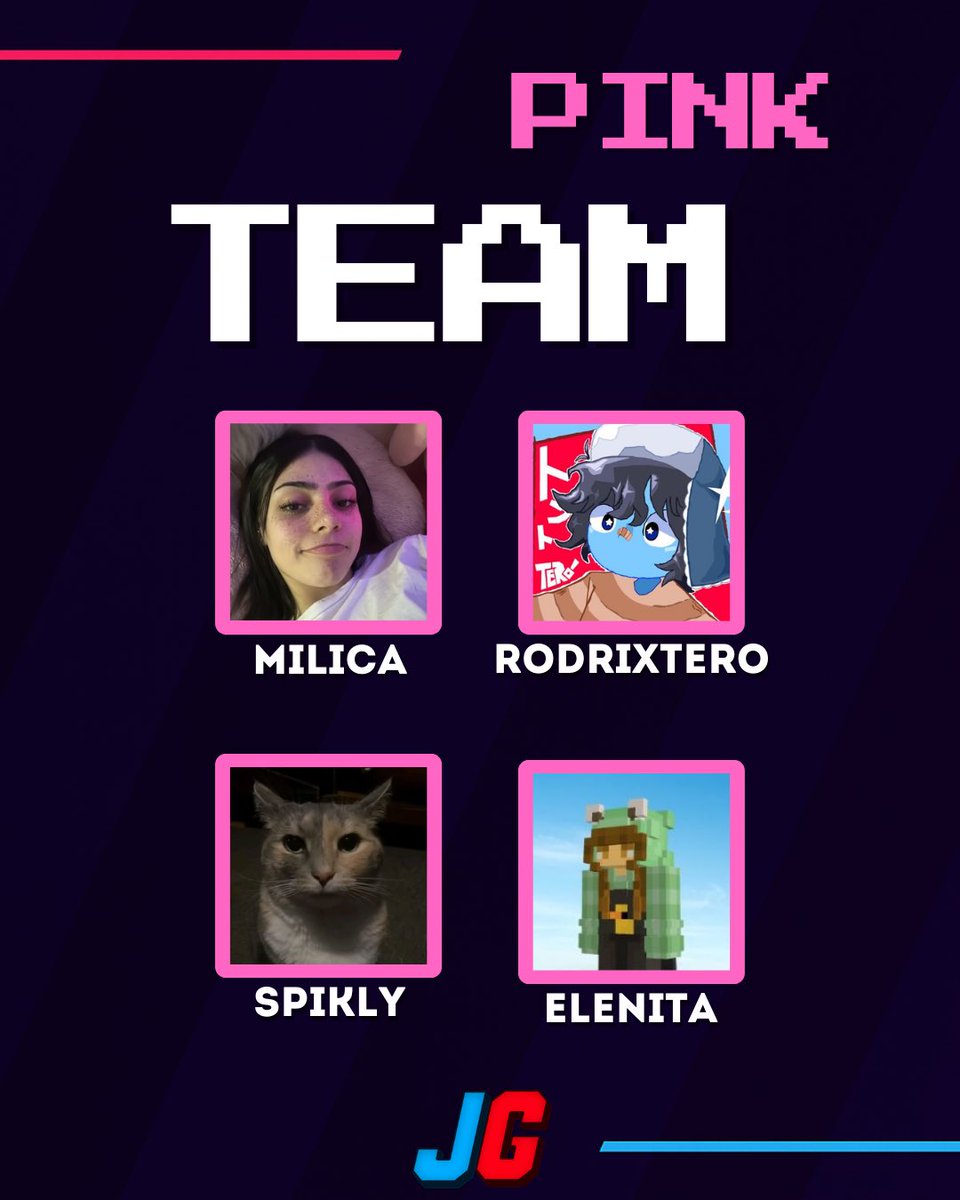 ⚠️ Atencion Comunidad de <a href="/jollygamesevent/">Jolly Games</a> ⚠️

8vo Equipo Confirmado <a href="/iRodrixTero/">RodrixTero 🇦🇷</a> <a href="/milica_yb/">Milica👉🏽👈🏽</a> <a href="/Spikly11/">Spikly</a> <a href="/lovebyelenita/">elenita</a> 
Estarán representando al Equipo Rosa 🎉🥳

¡Miralos en vivo el viernes 04/04!