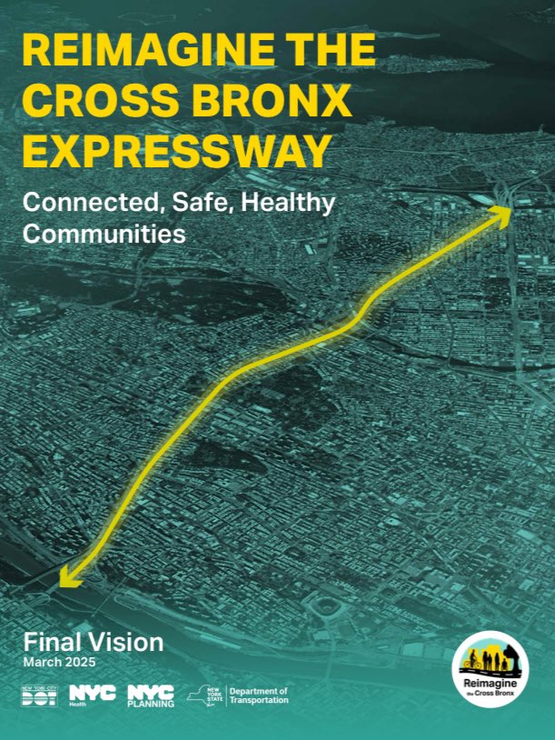 “Reimagine the Cross #Bronx Expressway. Connected, Safe, Healthy Communities” - print report released today. Thanks to <a href="/lovingthebronx/">Loving The Bronx</a> Nilka Martell for spearheading the process, <a href="/repritchie/">Rep. Ritchie Torres</a> for the federal funding to the study, @nys_dot <a href="/nyc_dot/">NYC DOT</a> <a href="/nychealthy/">nychealthy</a> <a href="/nycplanning/">NYC Planning</a>
