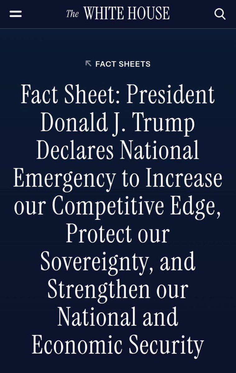 stockplaymaker1's tweet image. BREAKING NEWS ALERT ‼️ 

President Donald Trump’s officially declared national EMERGENCY on foreign trade

$SPY $QQQ $IWM