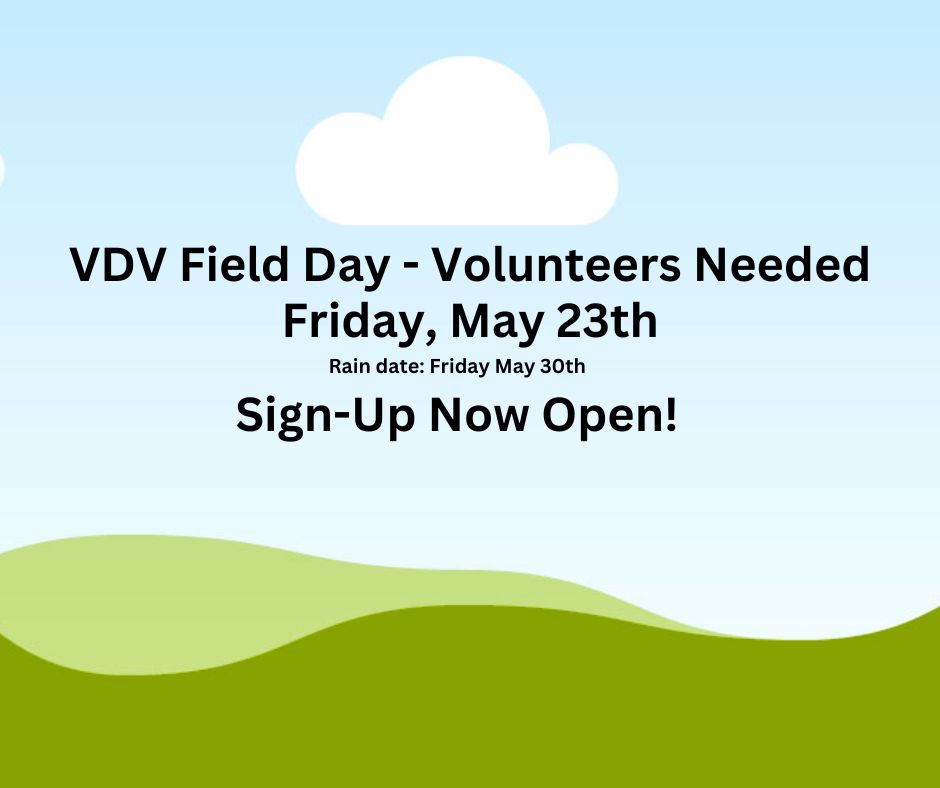 Somerville NJ PTO (@somervillenjpto) on Twitter photo 🏃♀️VDV Field Day Volunteers Needed!🏃
Field Day will be held on Friday 5/23
(rain date Friday 5/30)
Games, ice pops, and plenty of smiles! Volunteer & enjoy the day while cheering on your child.
👫We need parent help to make it a success—sign up now at
bit.ly/vdv-2025fieldd… 🏃♀️VDV Field Day Volunteers Needed!🏃
Field Day will be held on Friday 5/23
(rain date Friday 5/30)
Games, ice pops, and plenty of smiles! Volunteer & enjoy the day while cheering on your child.
👫We need parent help to make it a success—sign up now at
bit.ly/vdv-2025fieldd…