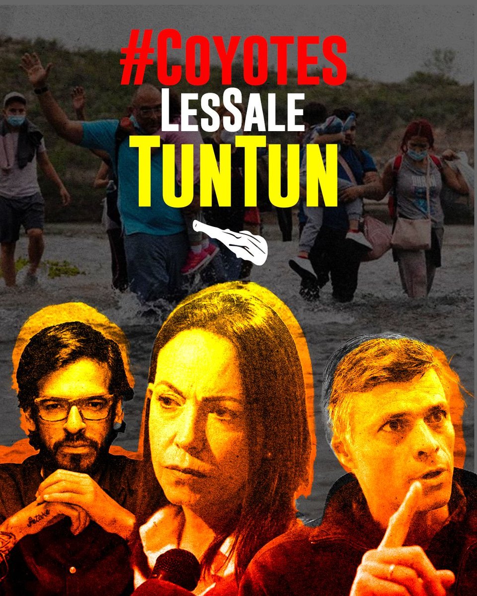 Hn querido a como de lugar lucrarse a costa del pueblo venezolano, sin importar su sufrimiento, sin importar nada más que vivir de ello.

#CoyotesLesSaleTunTun