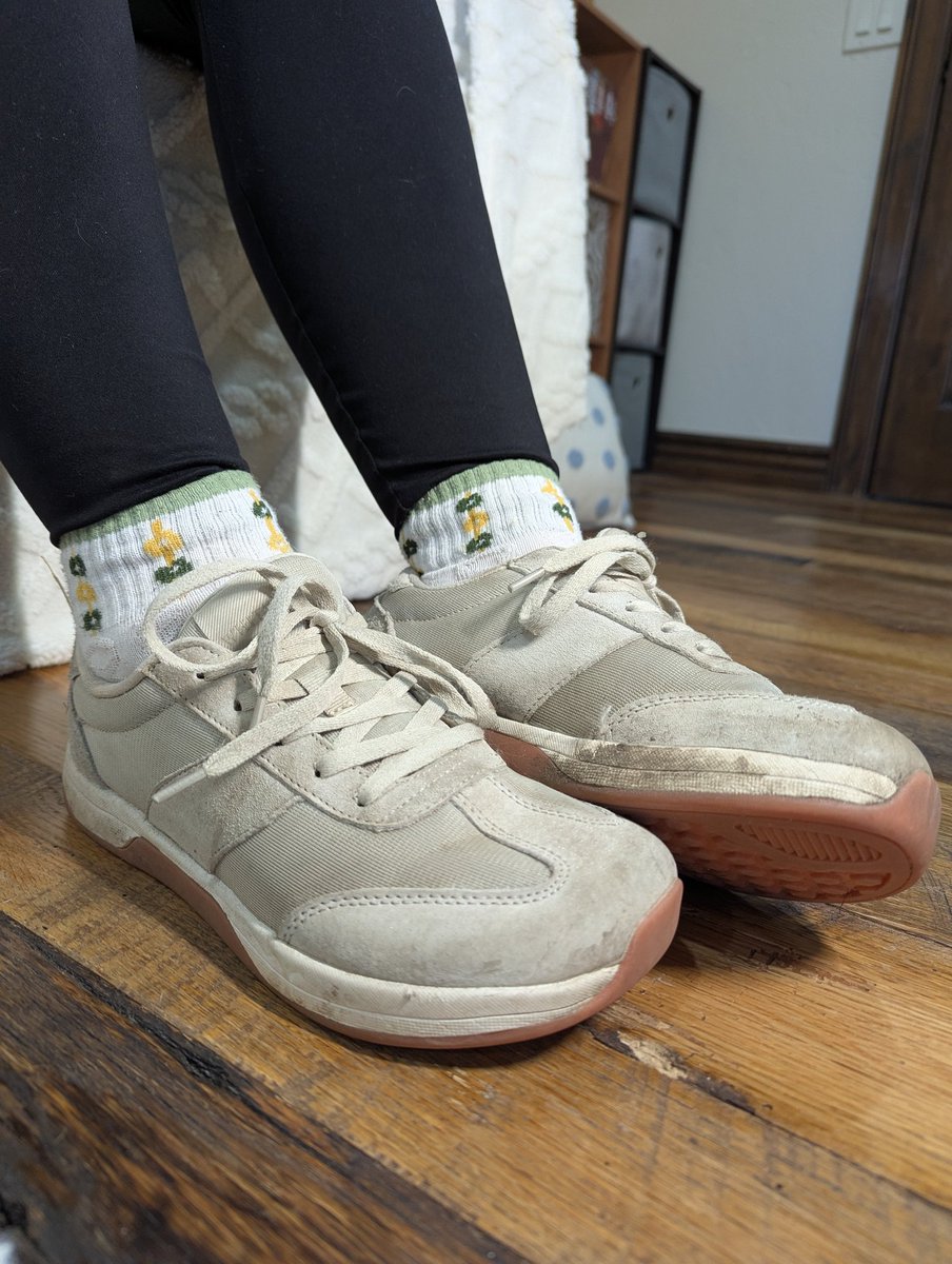 Showing off my shoes before my hike, who wants to catch a ride?