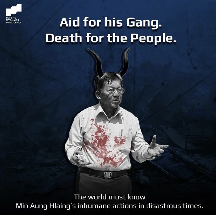 The military junta continues bombing the people after the #MyanmarEarthquake.
They shut down hospitals and blocked internet access, even before the earthquake.
They have a track record of making millions in aid funds disappear while at the same time buying weapons.   
#BIMSTEC
