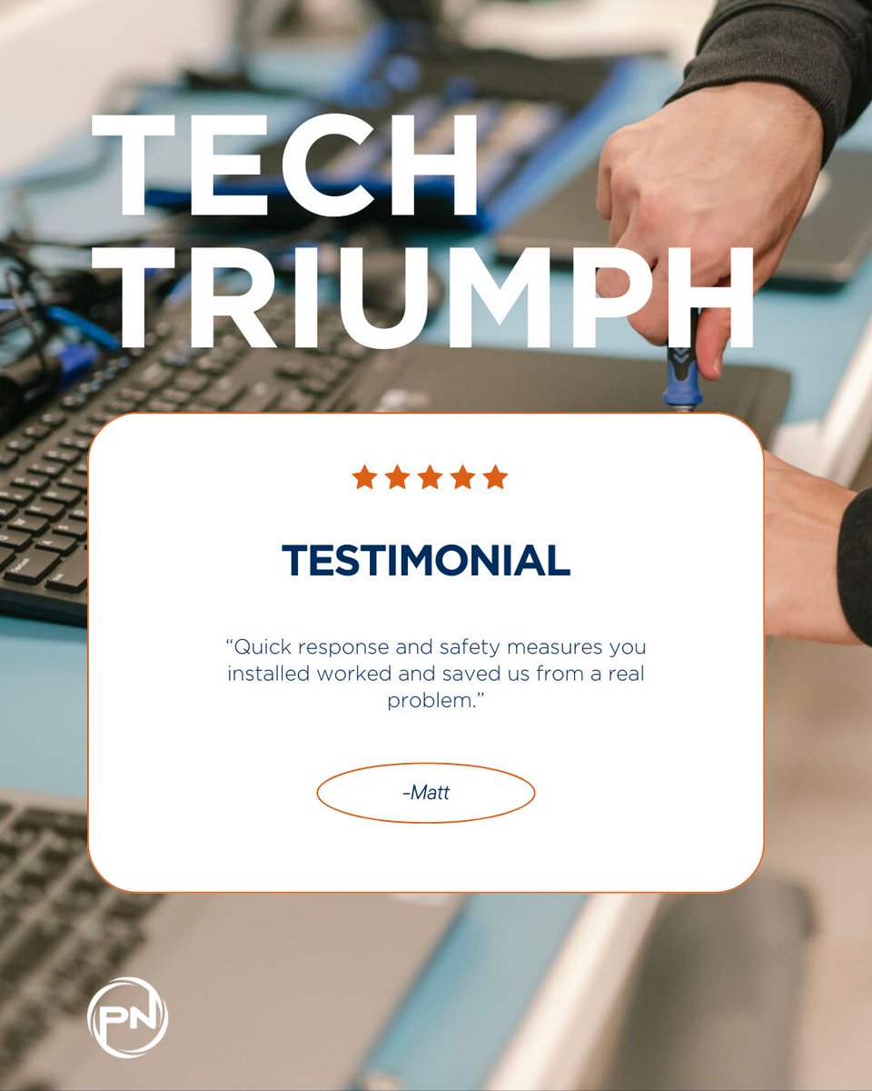 PremierNetworx's tweet image. Our clients are our BIGGEST priority - but don’t just take our word for it. Hear from another satisfied client about how we kept them from avoiding some serious cyber trouble.  
#customerreview #premiernetworx #thecsrasbestmsp #clientexperiencefirst