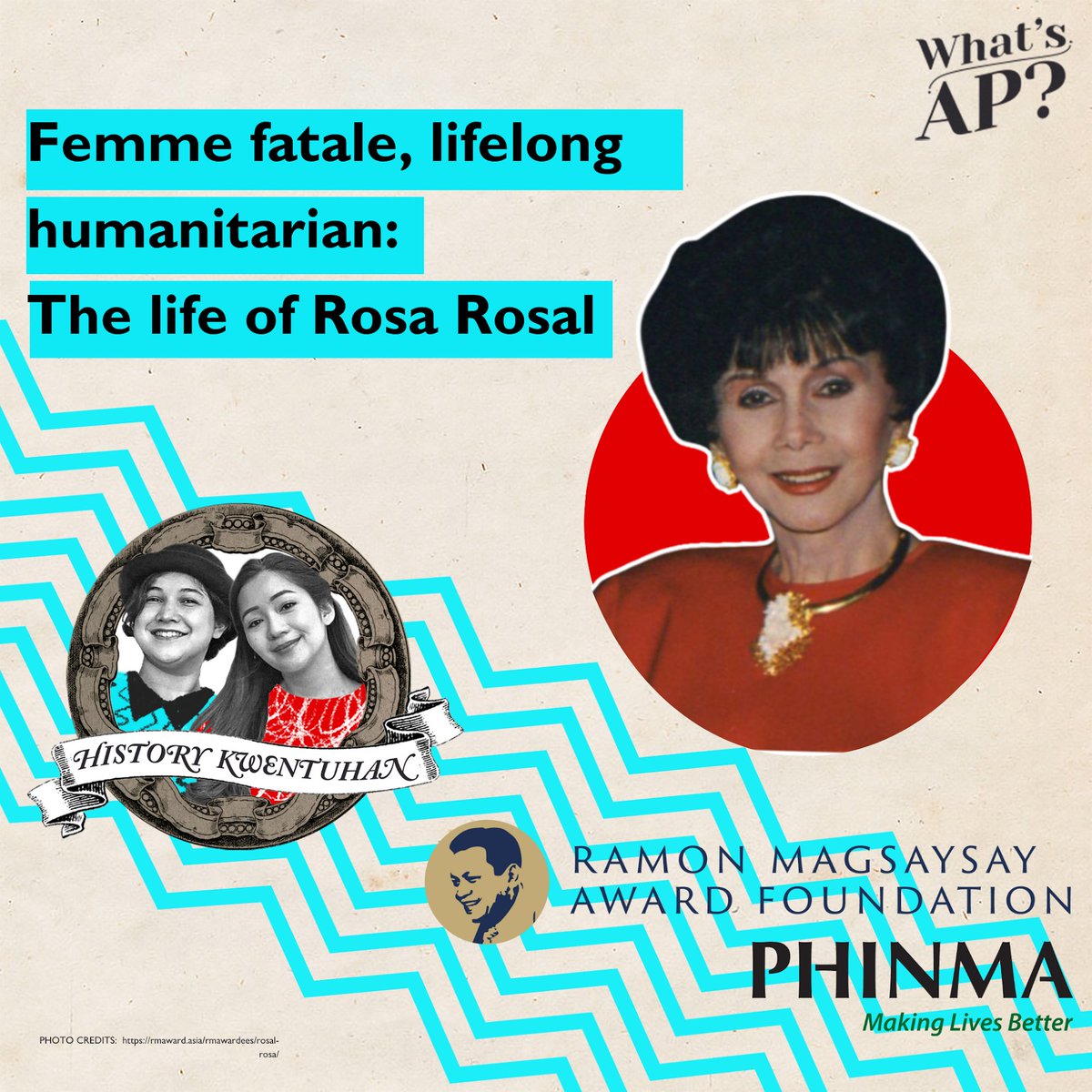 New "What's AP?" podcast ep. out now!

Discover the life of Rosa Rosal:  from captivating "femme fatale" to "lifelong humanitarian". 

A fascinating 17-min listen  spoti.fi/4jgoDoi