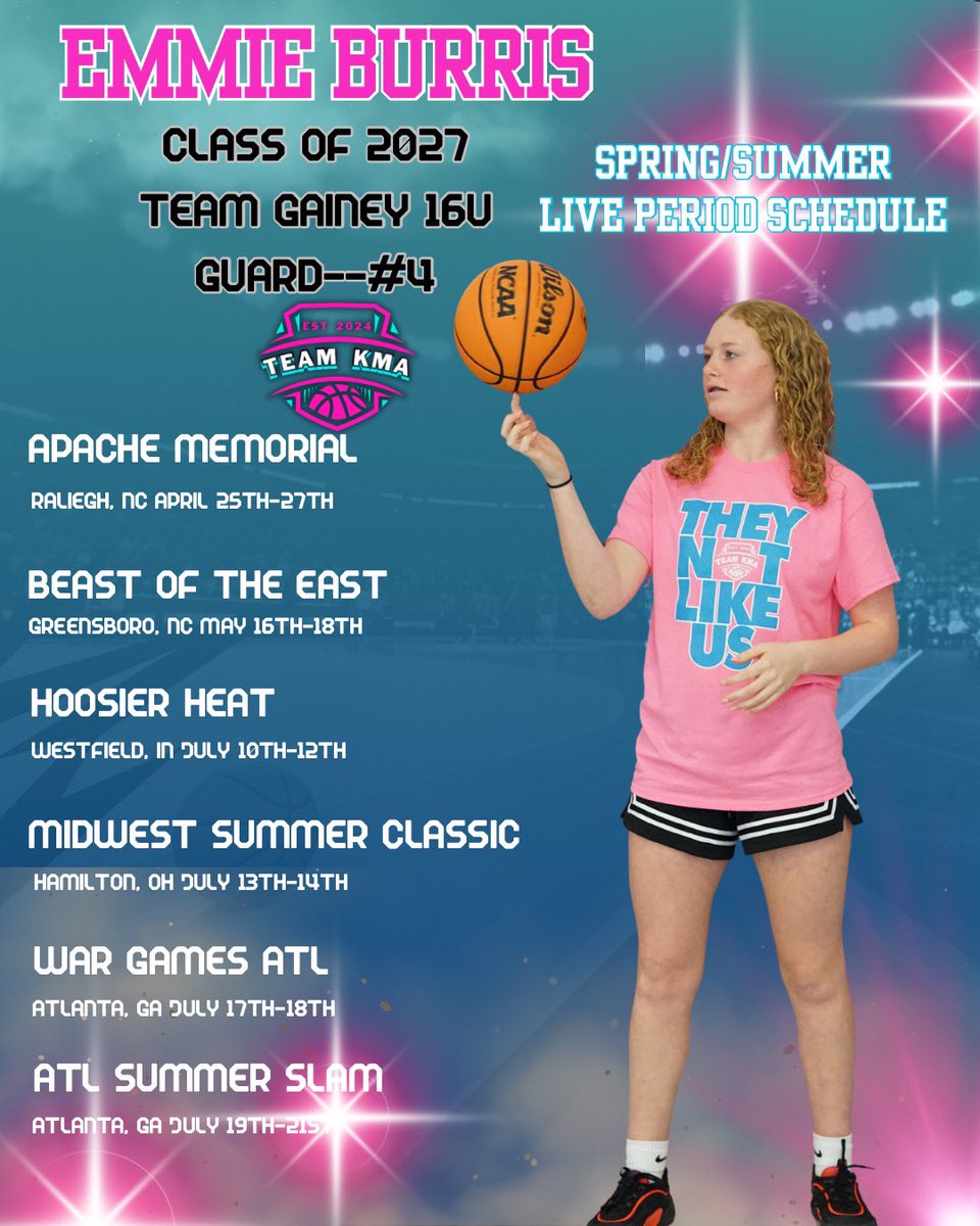 ‼️AAU SCHEDULE‼️
<a href="/Teamkma24/">Team KMA</a> 
<a href="/DCHSWBB/">DCHS War Eagles WBB</a> 
<a href="/Assist_U_/">AssistU Recruiting</a> 
<a href="/CoachBCH/">Brittany Cox Hudson</a> 
<a href="/CoachLAdams/">Lindsey Adams</a>