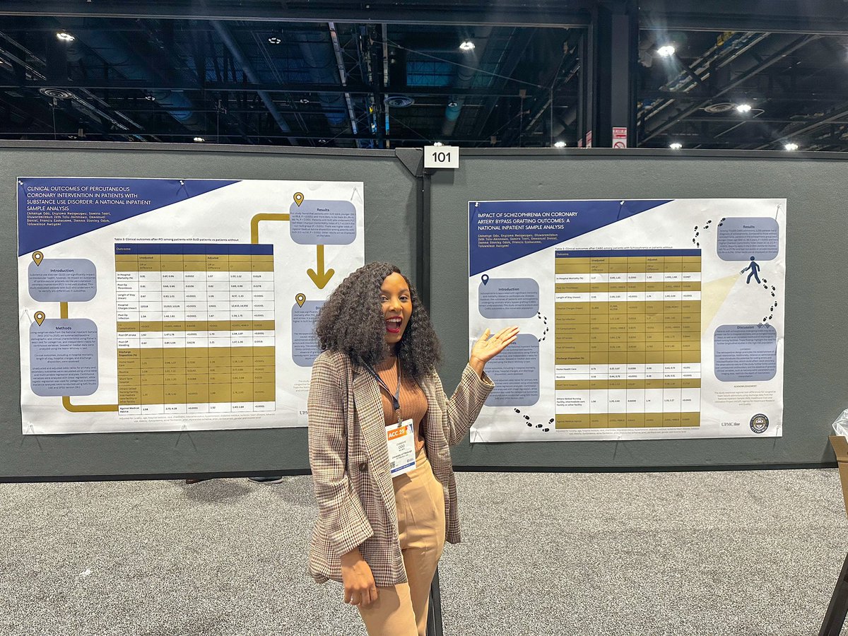 Chinenye Odo MD MPH (@chinenyeodo20) on Twitter photo Just wrapped up an incredible time at #ACC25 with 2 poster presentations. So many inspiring sessions and amazing connections made.
Glad to be a part of the <a href="/ACCinTouch/">American College of Cardiology</a> Women’s cohort Just wrapped up an incredible time at #ACC25 with 2 poster presentations. So many inspiring sessions and amazing connections made.
Glad to be a part of the <a href="/ACCinTouch/">American College of Cardiology</a> Women’s cohort