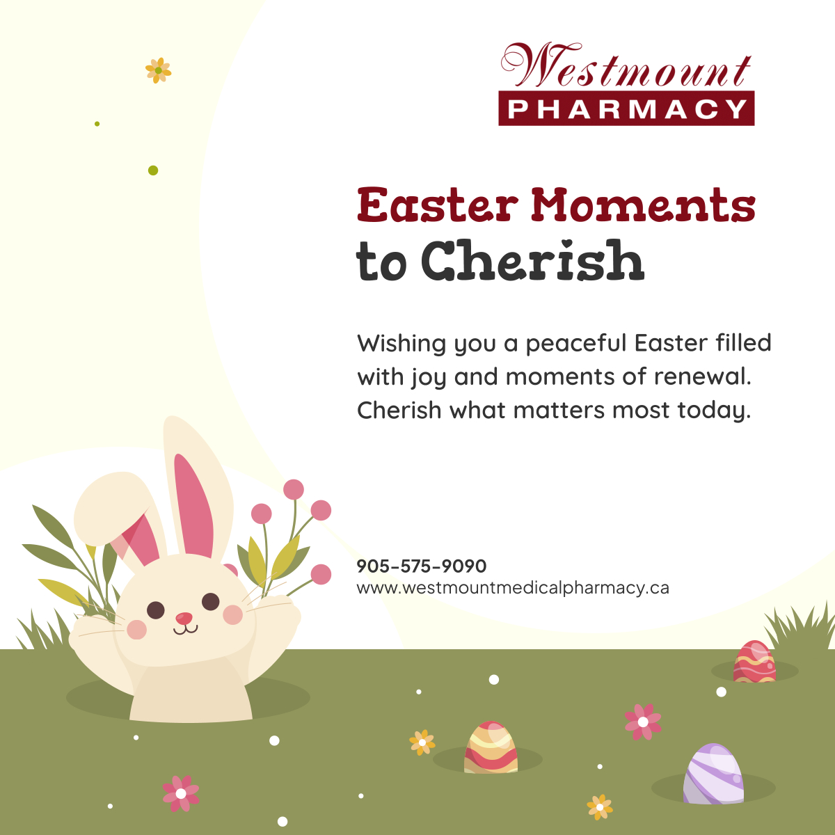 WestmountMedRx's tweet photo. May this Easter bring you peace, joy, and the warmth of loved ones. A time for renewal and celebration. Enjoy every moment of this special day.  

#EasterSunday #SpringJoy #HopeAndRenewal https://t.co/hbTRMhoJey