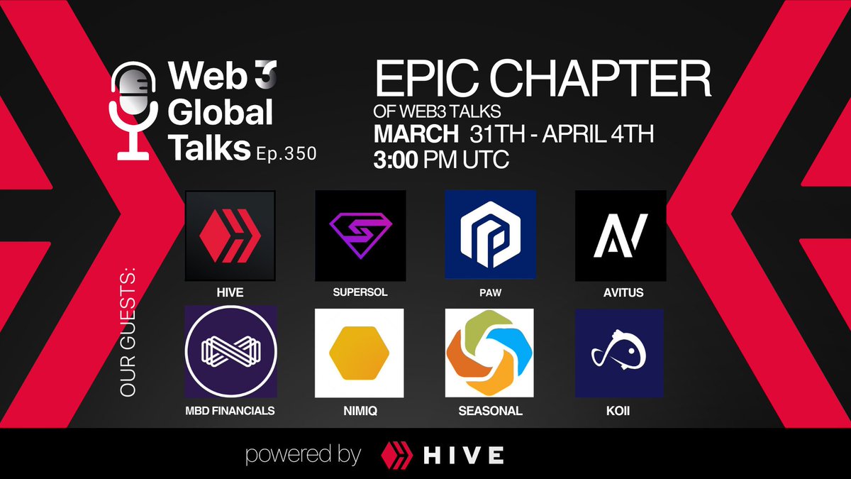 Web3 Global (@web3globalmedia) on Twitter photo đź“» #GM - Join us for Thursday's Web3 Global Talks!
🎙️ Our Guests: <a href="/hiveblocks/">Hive</a>, <a href="/_supersol/">SuperSol</a>, <a href="/PawChain/">PAW</a>, <a href="/avituslabsxyz/">Avitus</a>, <a href="/MBDFinancials/">MBD Financials</a>, <a href="/nimiq/">Nimiq — $NIM 🤝</a>, <a href="/Seasonal_Tokens/">Seasonal Tokens</a>. <a href="/KoiiFoundation/">Koii 🎏 (Download Your Node Today!)</a>
x.com/i/spaces/1yNxa… 📻 #GM - Join us for Thursday's Web3 Global Talks!
🎙️ Our Guests: <a href="/hiveblocks/">Hive</a>, <a href="/_supersol/">SuperSol</a>, <a href="/PawChain/">PAW</a>, <a href="/avituslabsxyz/">Avitus</a>, <a href="/MBDFinancials/">MBD Financials</a>, <a href="/nimiq/">Nimiq — $NIM 🤝</a>, <a href="/Seasonal_Tokens/">Seasonal Tokens</a>. <a href="/KoiiFoundation/">Koii 🎏 (Download Your Node Today!)</a>
x.com/i/spaces/1yNxa…