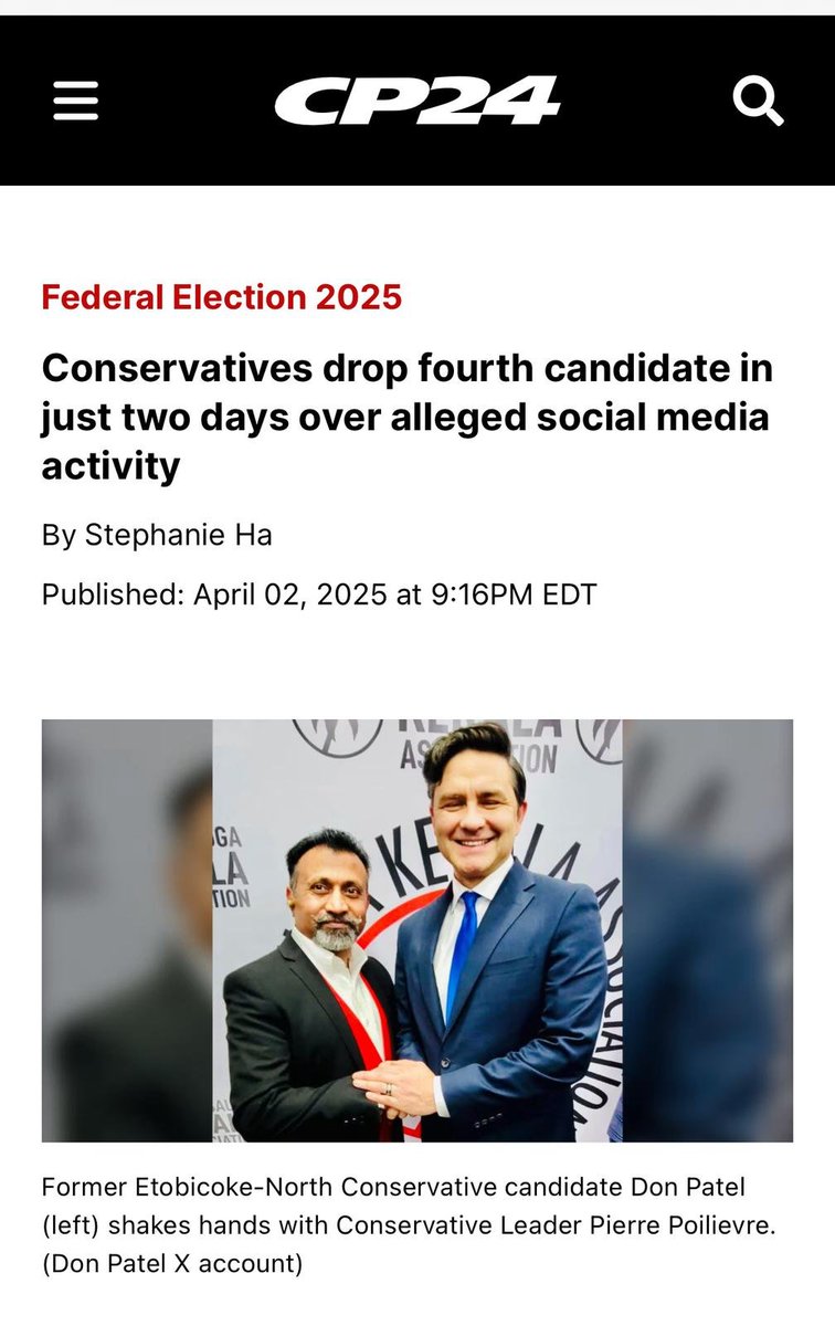 BREAKING : 🚨

Conservatives Drop Indo-Canadian Follower of Modi’s Hindutva Ideology For Violent Comments Against Pro Khalistan Sikhs:

Patel’s Comment On Pro Khalistan Rallies After Shaheed Nijjar's Assassination:

“Should be stop these people by Canadian government and deported