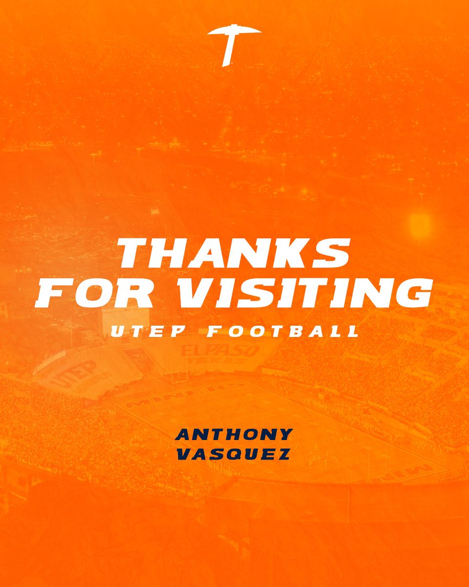 Anthony Vasquez (@anthonyv_4) on Twitter photo Thank u to <a href="/CoachSWUTEP/">Scotty Walden</a> and the rest of the staff for allowing me to watch their practice and see how they get after it! Thank u to <a href="/CoachSWUTEP/">Scotty Walden</a> and the rest of the staff for allowing me to watch their practice and see how they get after it!