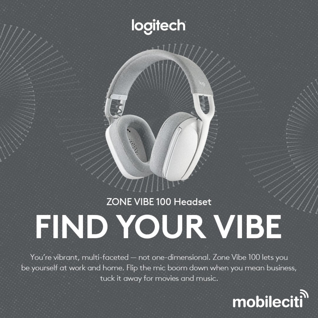 mobileciti's tweet image. 🎧 Logitech Zone Vibe 100 Bluetooth Headset

✅Wireless headset with up to 20hrs battery life
✅Advanced noise-cancelling mic
✅Simple controls
✅Logi Tune Desktop app

👉Available on Mobileciti

👉Buy Now: bit.ly/4lcI4Qw

#LogitechZoneVibe100 #LogitechHeadset