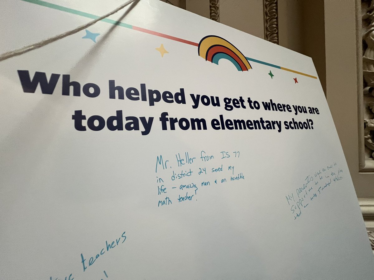 Kim, Wendy and I LOVED attending the celebration of the NYC Public School Alumni Community Scholarship at Tweed - a powerful new tradition in our city. Special thanks to Jonathan Spear for donating money to PS 173 and James Nahirny for donating money to students at PS 162.