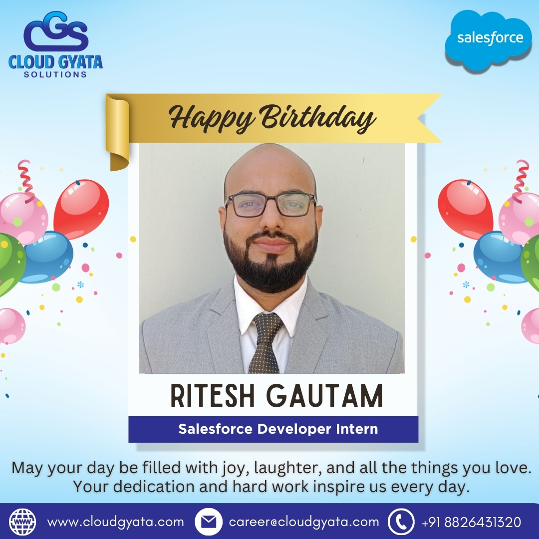 cloudgyata's tweet image. 🎉 Happy Birthday, Ritesh Gautam! 🎂

Your dedication and leadership at Cloud Gyata Solutions inspire us every day. Wishing you a year filled with success, growth, and unforgettable moments! 🌟🏆

#HappyBirthdayRitesh #TeamCloudGyata #CelebrateSuccess.