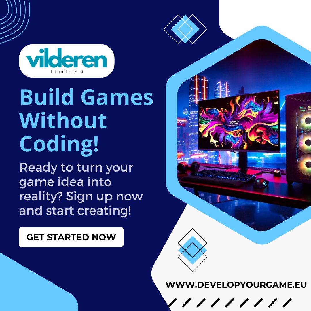 VilderenLtd's tweet image. With DevelopYourGame, you get a complete set of tools to design and develop games without any programming experience.  #NoCodeGameDev #GameDesign