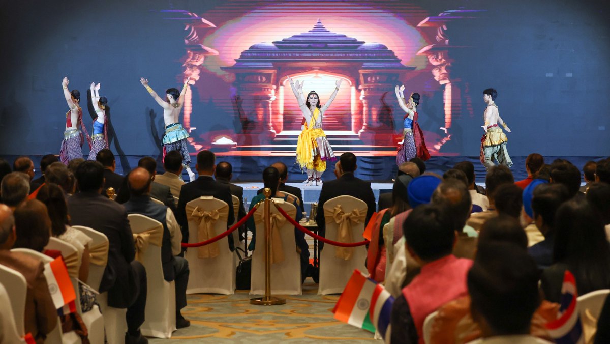 narendramodi's tweet photo. A cultural connect like no other! 

Witnessed a captivating performance of the Thai Ramayana, Ramakien. It was a truly enriching experience that beautifully showcased the shared cultural and civilisational ties between India and Thailand. 

The Ramayana truly continues to connect hearts and traditions across so many parts of Asia.