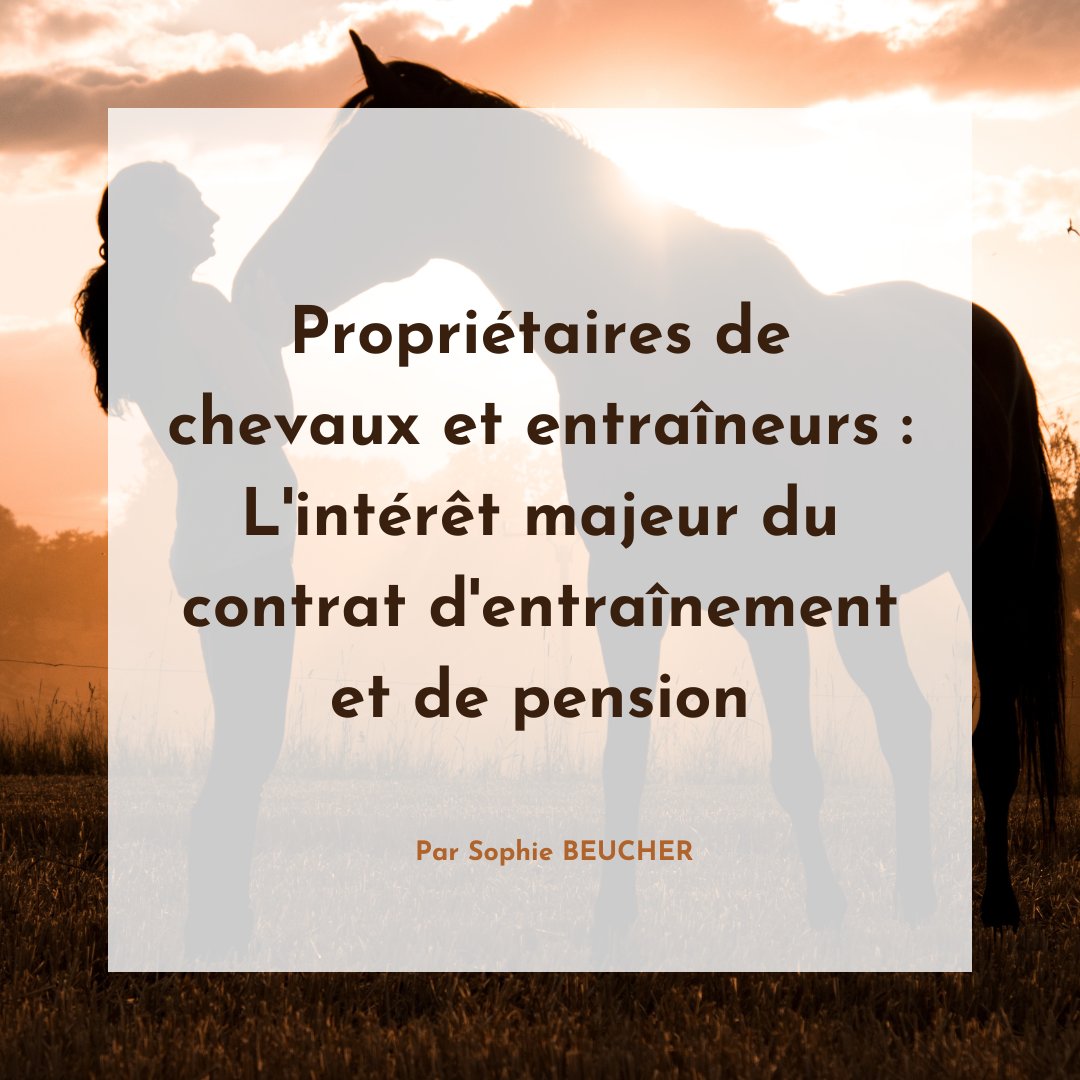 Lexcap Avocats (@lexcapavocats) on Twitter photo 🐎Propriétaires de chevaux et entraîneurs : Découvrez l'intérêt du contrat d'entraînement et de pension & l'importance de le personnaliser dans le dernier article de Sophie BEUCHER sur le site d'<a href="/EUROJURISFR/">EUROJURIS FRANCE</a> !
lnkd.in/eTWK3QAt
#lexcap #lexcapSport #droitéquin 🐎Propriétaires de chevaux et entraîneurs : Découvrez l'intérêt du contrat d'entraînement et de pension & l'importance de le personnaliser dans le dernier article de Sophie BEUCHER sur le site d'<a href="/EUROJURISFR/">EUROJURIS FRANCE</a> !
lnkd.in/eTWK3QAt
#lexcap #lexcapSport #droitéquin