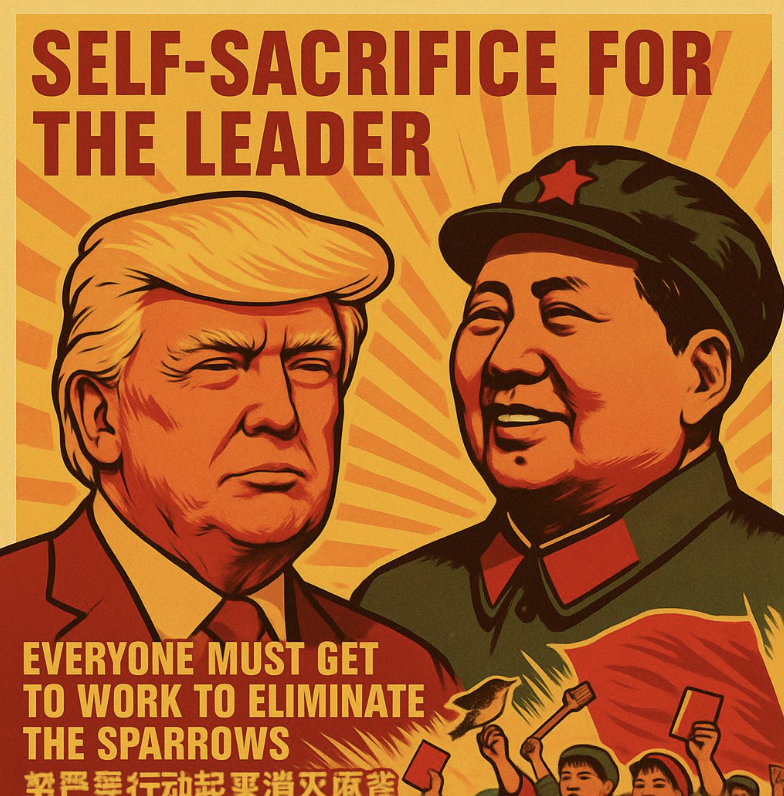 SELF-SACRIFICE FOR THE LEADER

SHORT TERM PAIN FOR LONG TERM GAIN

EVERYONE MUST GET TO WORK TO ELIMINATE THE SPARROW