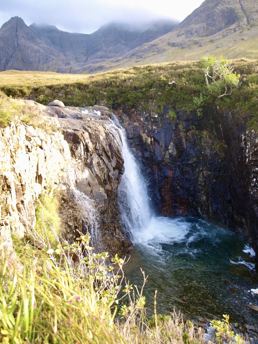 DRnaturegirl's tweet photo. Good morning. Today we’re on Skye with the archive holiday shots. This is a glimpse of the fairy pools, now sadly instagramed to death and tramped by thousands. Sigh.
#scotland
#skye
#fairypools https://t.co/doZNAGw7fl