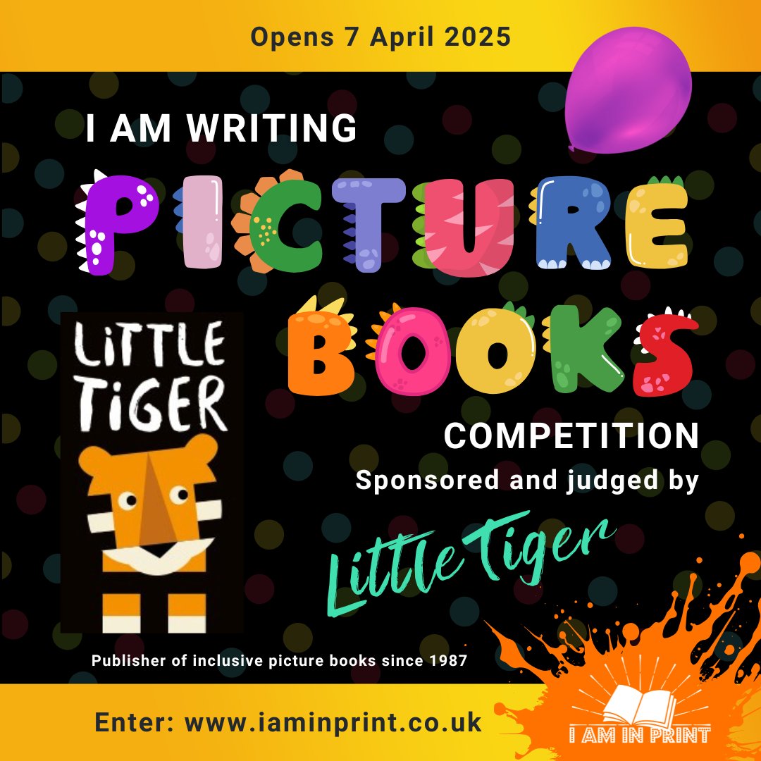 I Am In Print (@iaminprint) on Twitter photo Calling #PictureBook writers! Get ready to unleash your creativity in the #IAmWritingComp sponsored and judged by <a href="/LittleTigerUK/">Little Tiger Books</a>. Entry platform opens 7 April. Bring on the laughs and wild imagination! Visit iaminprint.co.uk for more details. Happy writing! #writingcomp Calling #PictureBook writers! Get ready to unleash your creativity in the #IAmWritingComp sponsored and judged by <a href="/LittleTigerUK/">Little Tiger Books</a>. Entry platform opens 7 April. Bring on the laughs and wild imagination! Visit iaminprint.co.uk for more details. Happy writing! #writingcomp