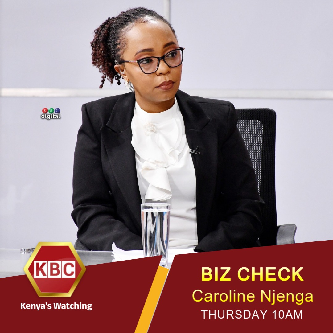 KBCChannel1's tweet photo. COMING UP| #BizCheck with Caroline Njenga your front-row seat to Kenya’s economy.
#KBCniYetu ^KG https://t.co/8PjnIvgPWT