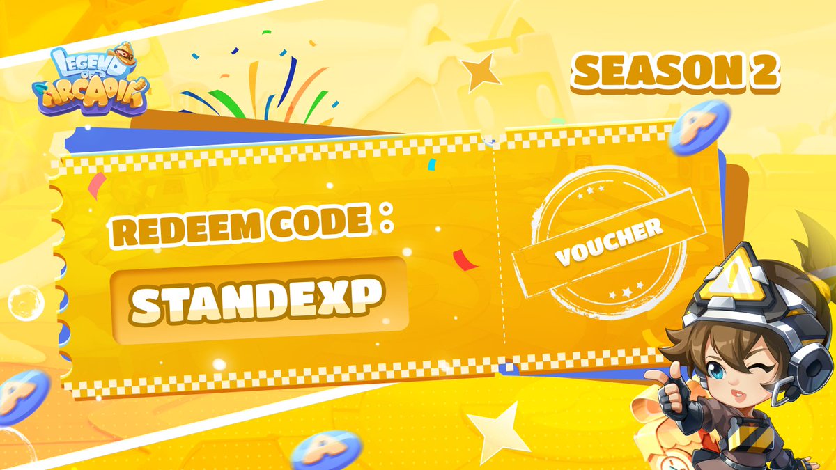 🎟️ Redeem Code 7: STANDEXP 🎟️

#Arcadians! Ready to blast off your EXP to the moon? 🚀🌕

Use the code STANDEXP to supercharge your #gaming experience in #LOAS2!
