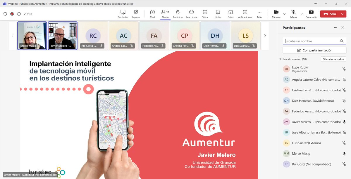Sesión online de <a href="/turistec/">Turistec</a> con <a href="/Aumentur/">App turismo inteligente 📲 Aumentur</a> y su propuesta para #destinos y #viajerosinteligentes.

👉turistec.org/sesion-online-…

#eventosTuristec #sociosTuristec #webinar #app #IA #BigData #tecnologíamóvil #turismo #sostenibilidad #guestexperience <a href="/dihbaitur/">dihbaitur</a>