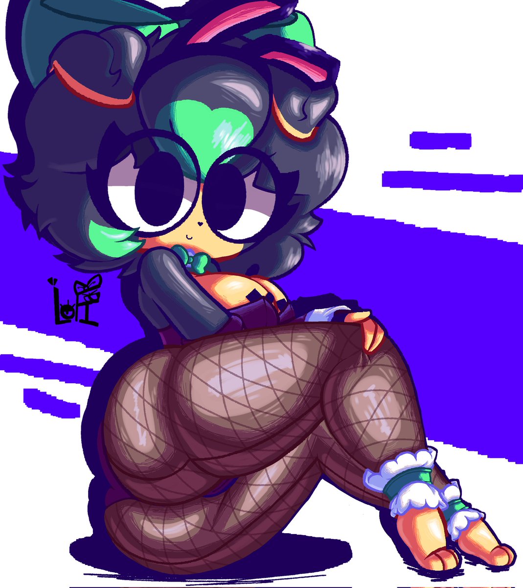 Lofi_jsjs's tweet image. She looks cute with that suit (I tried a different colors, that&apos;s why look different)