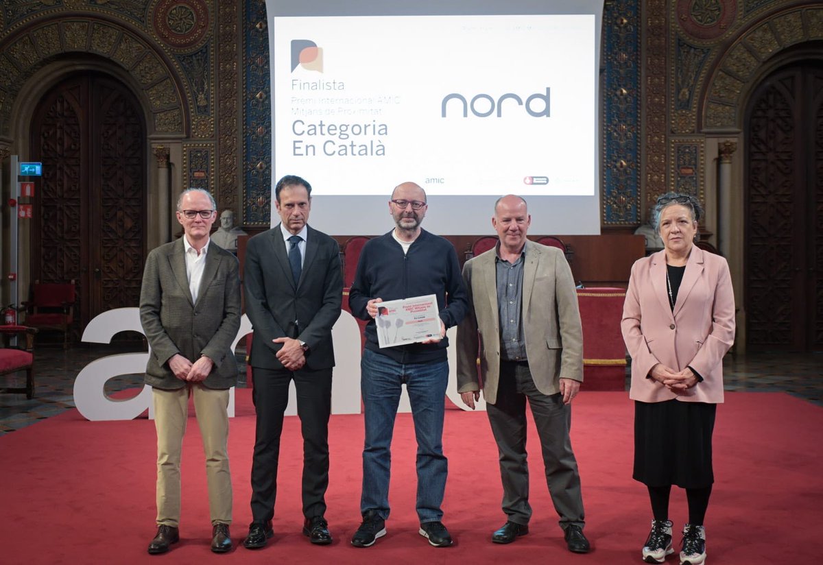 L’AMIC, associació de mitjans d’informació de proximitat, ha lliurat a Barcelona la 2a edició del Premi Internacional AMIC. @Nordtv ha estat reconeguda com a “millor aposta per integració de formats”, i en representació ha assistit Francesc Puig!
🏆