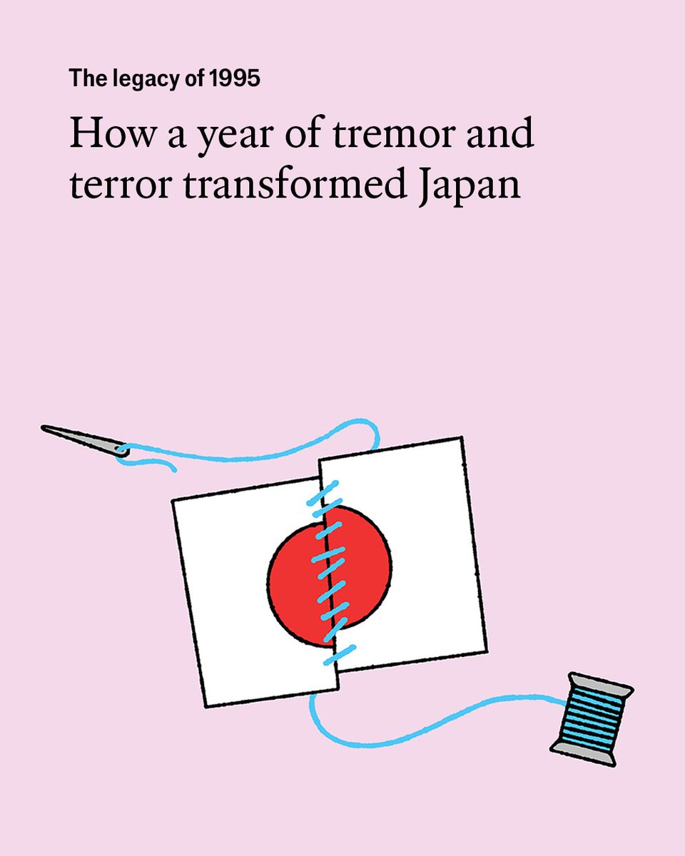 Japan still lives in the shadow of 1995. But that terrible year also left a positive legacy

econ.st/4hSJ1e4 Illustration: Lan Truong