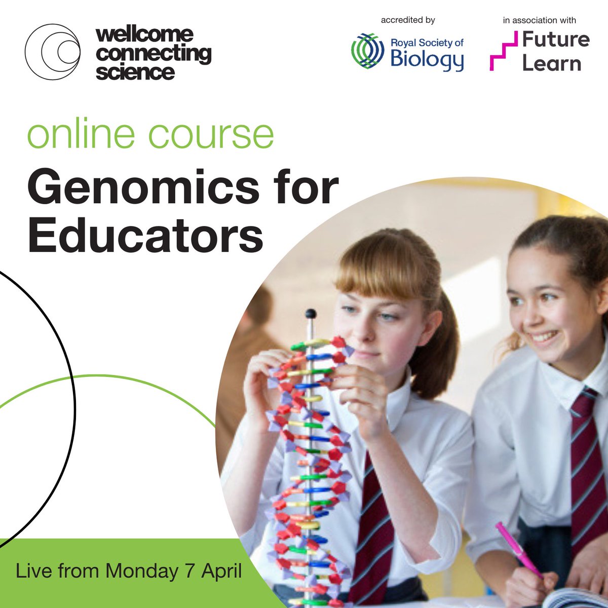 Our free accredited online #CPD course goes live on Monday!

Accredited by the <a href="/RoyalSocBio/">Royal Society of Biology</a>, and developed in collaboration with <a href="/embl/">EMBL</a> and <a href="/STEMLearningUK/">STEM Learning</a>, this course explores approaches for teaching #genomics.

🔗 Sign up now: bit.ly/3Qw6eX6