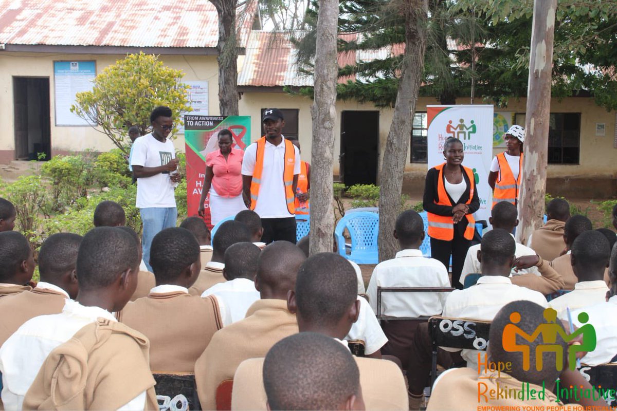 HopeRekindledIn's tweet photo. In partnership with @RileyOrton2 we engaged students at Osiri Secondary School on HIV/AIDS awareness and prevention empowering the next generation with the right information to make informed choices #EmpowerWithHope https://t.co/g0MUInIjOv