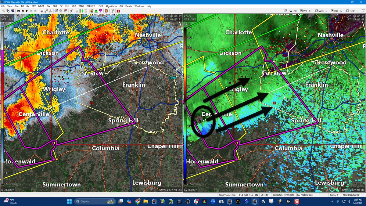 NEW TORNADO WARNING FOR WESTERN WILLIAMSON CO 
LIEPERS FORK FAIRVIEW PINEWOOD RD NATCHEZ TRACE BRIDGE GARRISON SPRINGS etc  
This is a LARGE AND DESTRUCTIVE TORNADO as part of a long tracked supercell. Wake Up, Take Cover! / We are live here: youtube.com/watch?v=I2NxaB… / 206 AM