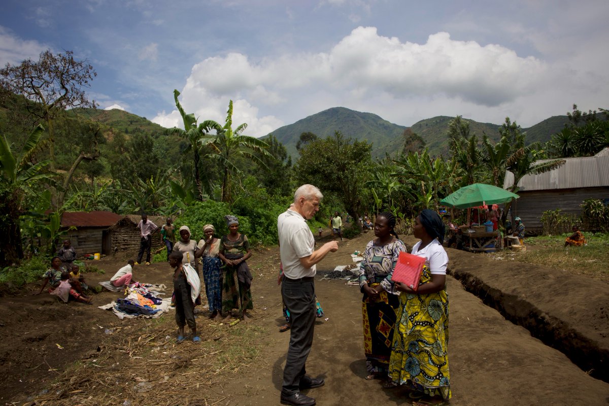 Listening to Francine and Tantine, representatives of the displaced women in a village outside Kihindo, North Kivu. They have 7 and 8 children respectively. 

The vast majority of the community has now returned, leaving camps on the outskirts of Goma. 

Now they are back home,