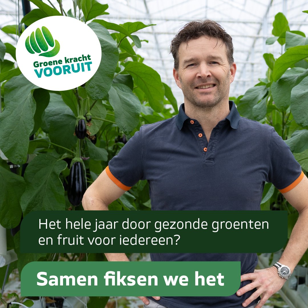 Dankzij de beschermde omgeving van de kas zorgen wij het hele jaar door voor gezonde groenten en fruit voor iedereen.  

Gezonde groenten en fruit? Samen fiksen we het