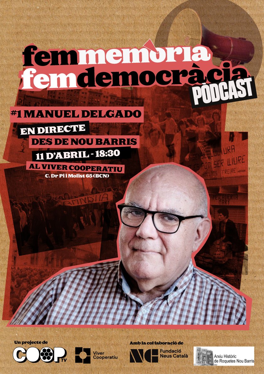 Viver Cooperatiu (@vivercoop) on Twitter photo 🤔Encara no t'ho has apuntat a l'agenda?
🎙️La setmana vinent comencem les gravacions del pòdcast Fem Memòria!
🗣️Entrevista amb <a href="/Fortpienc1/">Manuel Delgado Ruiz</a>
🤝Amb la col·laboració de <a href="/NeusCatala_fun/">Neus Català</a> i <a href="/ArxiuHistoric9B/">Arxiu Històric 9B</a>
🗓️Divendres 11 ⌚️ 18:30
📍 Al nostre local 🤔Encara no t'ho has apuntat a l'agenda?
🎙️La setmana vinent comencem les gravacions del pòdcast Fem Memòria!
🗣️Entrevista amb <a href="/Fortpienc1/">Manuel Delgado Ruiz</a>
🤝Amb la col·laboració de <a href="/NeusCatala_fun/">Neus Català</a> i <a href="/ArxiuHistoric9B/">Arxiu Històric 9B</a>
🗓️Divendres 11 ⌚️ 18:30
📍 Al nostre local