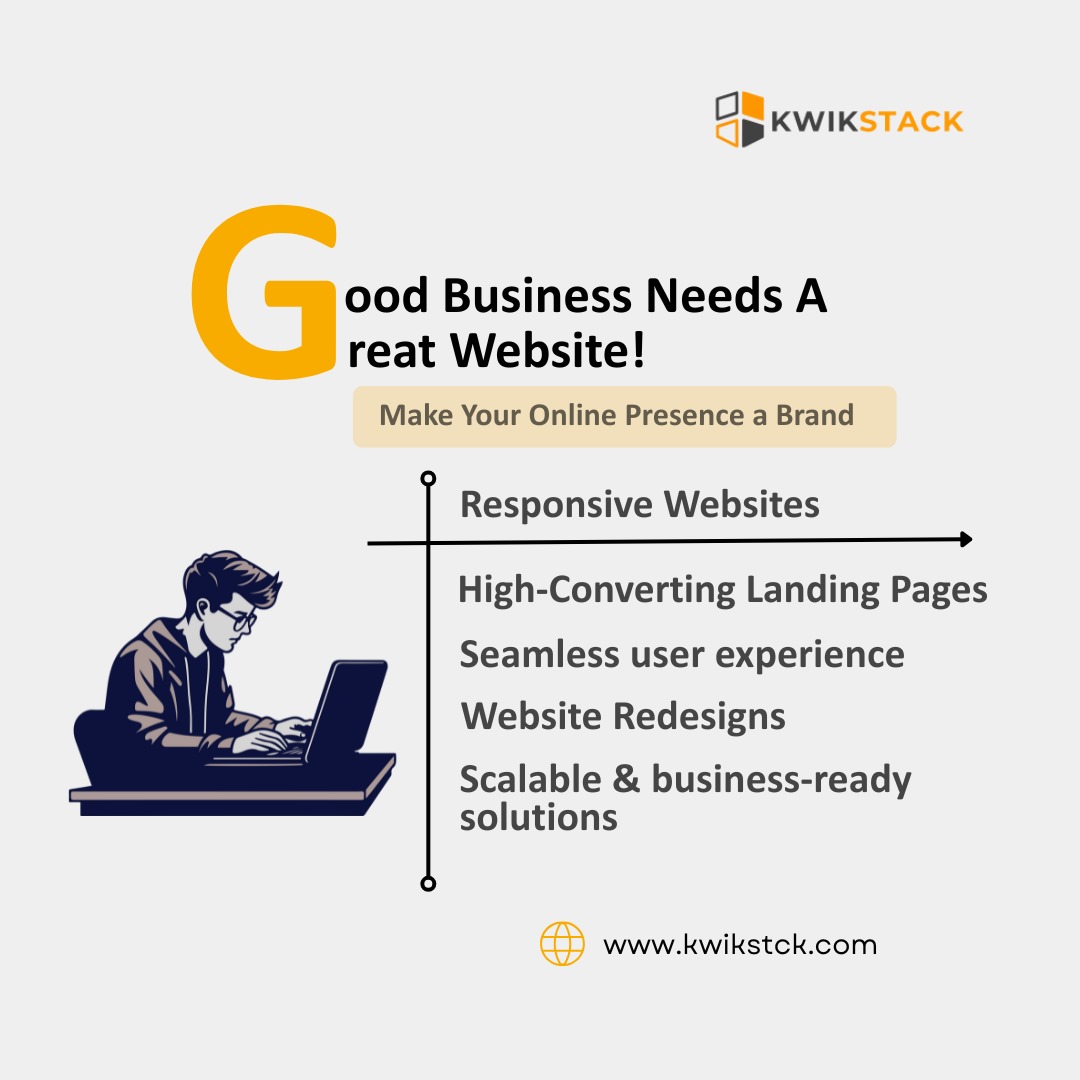 kwikstack_'s tweet photo. Your business needs more than a website—it needs a digital presence that drives growth and engagement. KwikStack helps you stand out!

Ready to grow? Let’s build something amazing! Comment or DM us.

#GreatWebsite #BusinessGrowth #KwikStack #WebDevelopment #StartupSuccess https://t.co/sKnLiwVrFn
