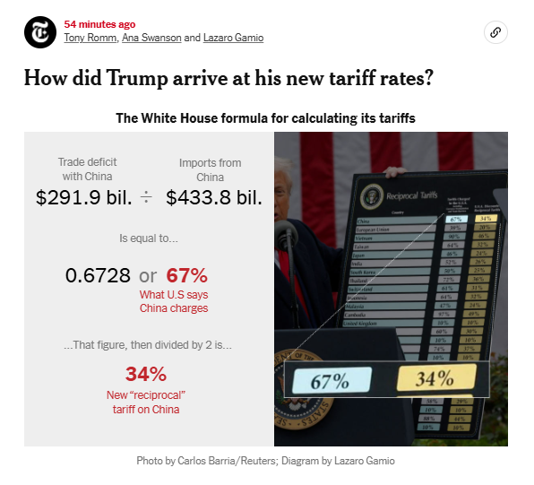 3_Hour_Tours's tweet photo. A trade deficit is not the same as being charged a tariff. 

Very misleading. https://t.co/z74hcp04e2