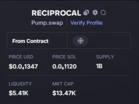 Solboydegen's tweet photo. 🪙 SOL / $RECIPROCAL #RECIPROCAL
CA :
DsE7Spebk1MiQDDuAMh87yiSGNR2YghNXGsBvEKmpump
DONE : 406X
I Called 13K —-> 5.28M (CAP) ⚡️
⚡️ Join Early Call : https://t.co/I4UeUWTFZc
$BTC $ETH $XRP $SOL $BNB $DOGE $ADA $TRX $LINK $AVAX $SUI #PUMPWSWAP $TON $SHIB #TRADE https://t.co/grpVhzH62r