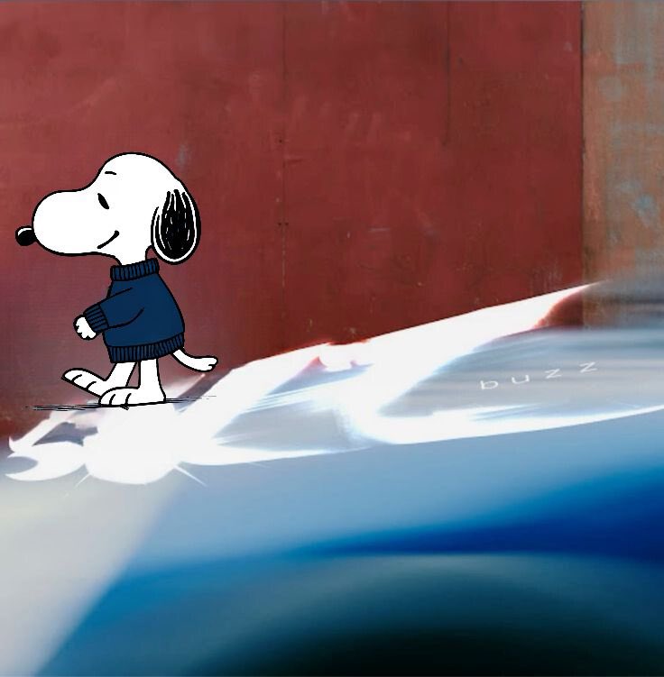 snoopy on the buzz cover by niki :3