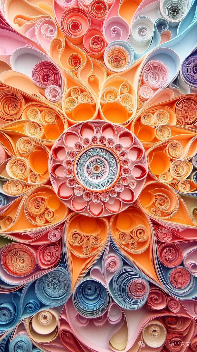 DevinGau's tweet image. Paper Quilling Style, a craft technique originating from Renaissance-era handicrafts, created by rolling, folding, and arranging slender paper strips into intricate 3D decorative patterns. #QuillingArt #AI #PaperMagic