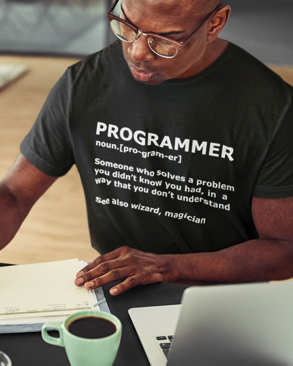 TechGeekApparel's tweet image. Programmer Definition: Someone Who Solves a Problem You Didn’t Know You Had in a Way You Don’t Understand. 
🔗 techgeeksapparel.com/programmer-def…
#ProgrammerLife #CodeMystery #UndefinedBehavior