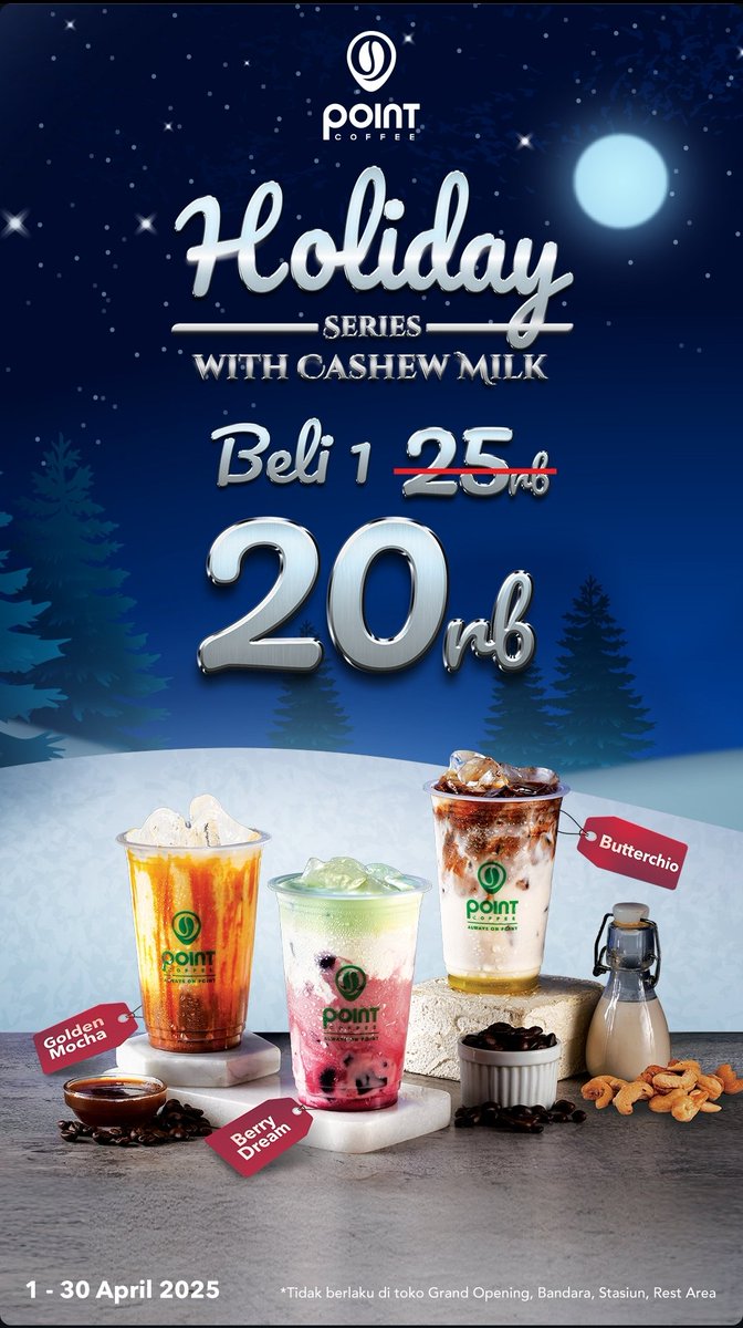 xkode06's tweet photo. Promo Point Coffe Serba 20RB
🗓01-30 April

*Combo dengan ShopeePay QRIS Rp1.000 (jadi bayar 3rb) di jam 15:00
*Wajib bayar di kasir PC untuk dapatkan promonya
*Sudah tidak terlalu gaib?

Snk/menu rekomendasi lain:
https://t.co/BO7Jnl02cu https://t.co/RhSz1dI9Ul