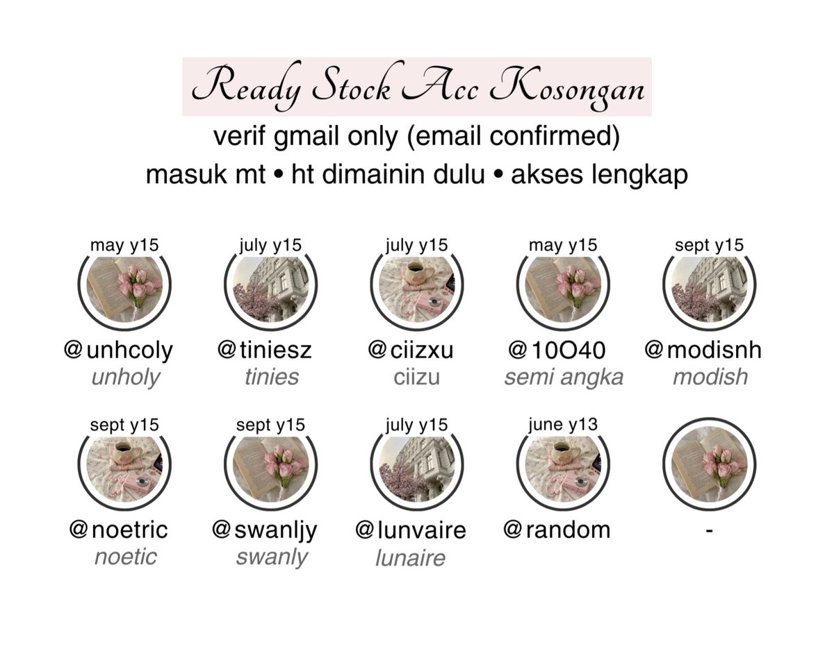 caeplus's tweet image. wts acc kosongan ylama dom gmail
masuk mt, get data lengkap

price 7000 each #zonauang