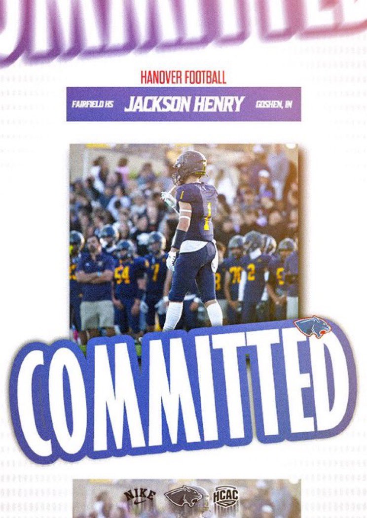 Blessed to say that <a href="/HanoverFTBL/">Hanover Football</a> is home!
#Committed 

<a href="/c_stoner16/">Coach Stoner</a> <a href="/FHSFalconFB/">Fairfield Falcon Football</a> <a href="/CoachKunselman/">Will Kunselman</a> <a href="/MTHEO12/">Matt Theobald</a>