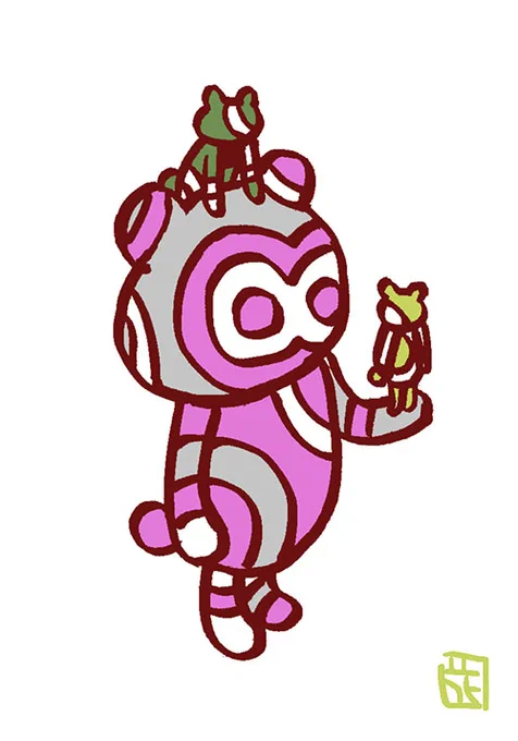 大と小。#インフィニティークマーズ #刺さる人に届け一次創作祭り #こういうの描いてます 