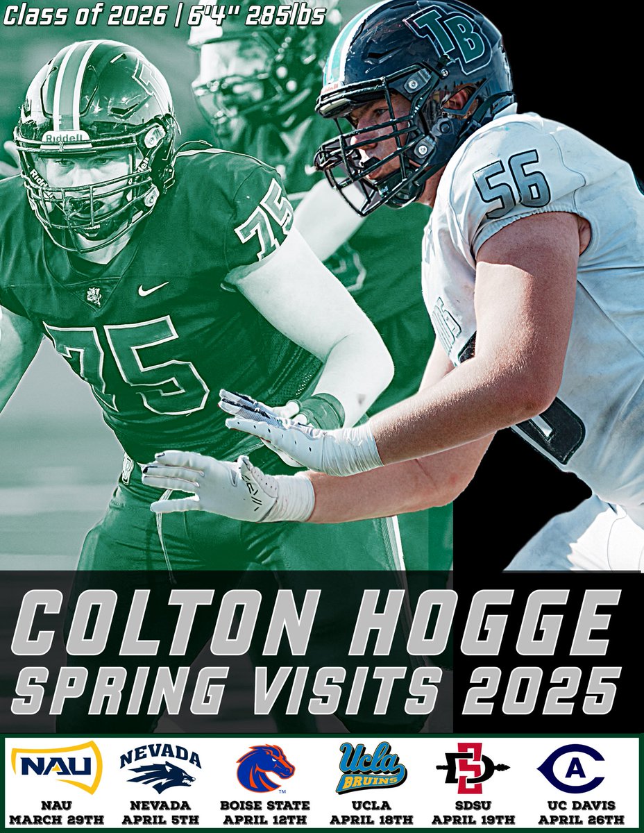 Colton Hogge (@coltonhogge75) on Twitter photo I appreciate all the great coaches and programs that have been communicating with me. I’m looking forward to visiting these schools this Spring!
<a href="/12BFootball/">12 Bridges Football</a> @coachhogge72 <a href="/GrantFowler54/">Grant Fowler</a> @sacbee_joed <a href="/CJacksonWCP/">Chris Jackson</a> @brandonhuffman @gregbiggins <a href="/alecsimpson5/">Alec Simpson</a> <a href="/WCPSacramento/">West Coast Preps Sacramento</a> I appreciate all the great coaches and programs that have been communicating with me. I’m looking forward to visiting these schools this Spring!
<a href="/12BFootball/">12 Bridges Football</a> @coachhogge72 <a href="/GrantFowler54/">Grant Fowler</a> @sacbee_joed <a href="/CJacksonWCP/">Chris Jackson</a> @brandonhuffman @gregbiggins <a href="/alecsimpson5/">Alec Simpson</a> <a href="/WCPSacramento/">West Coast Preps Sacramento</a>