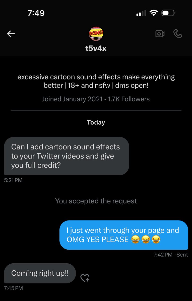 I was so excited too when they asked. Fucking love it 😂💖