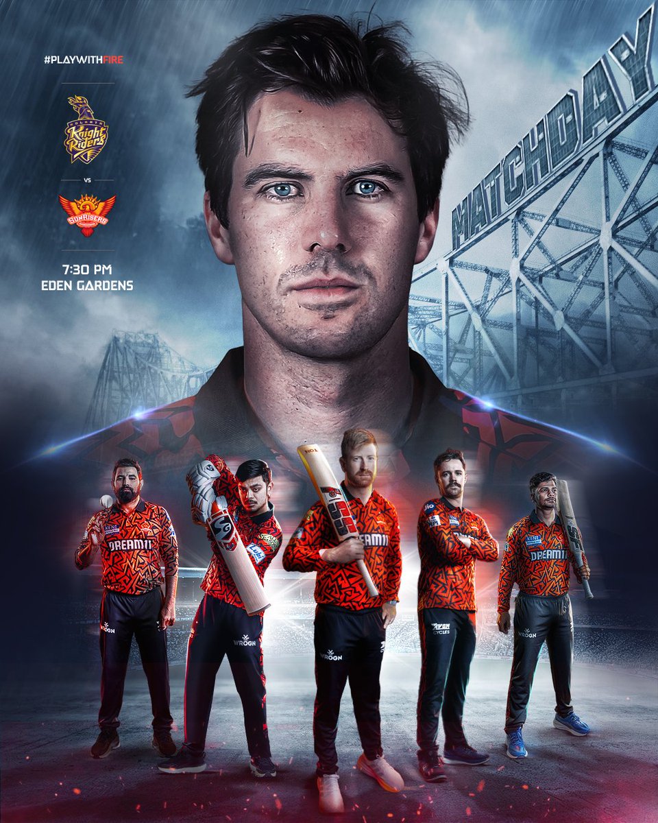 SunRisers's tweet photo. 𝗗𝗲𝘁𝗲𝗿𝗺𝗶𝗻𝗲𝗱. 𝗙𝗼𝗰𝘂𝘀𝗲𝗱. 𝗥𝗲𝗮𝗱𝘆. 💪

#PlayWithFire | #KKRvSRH | #TATAIPL2025 https://t.co/GUn5kjO9f0